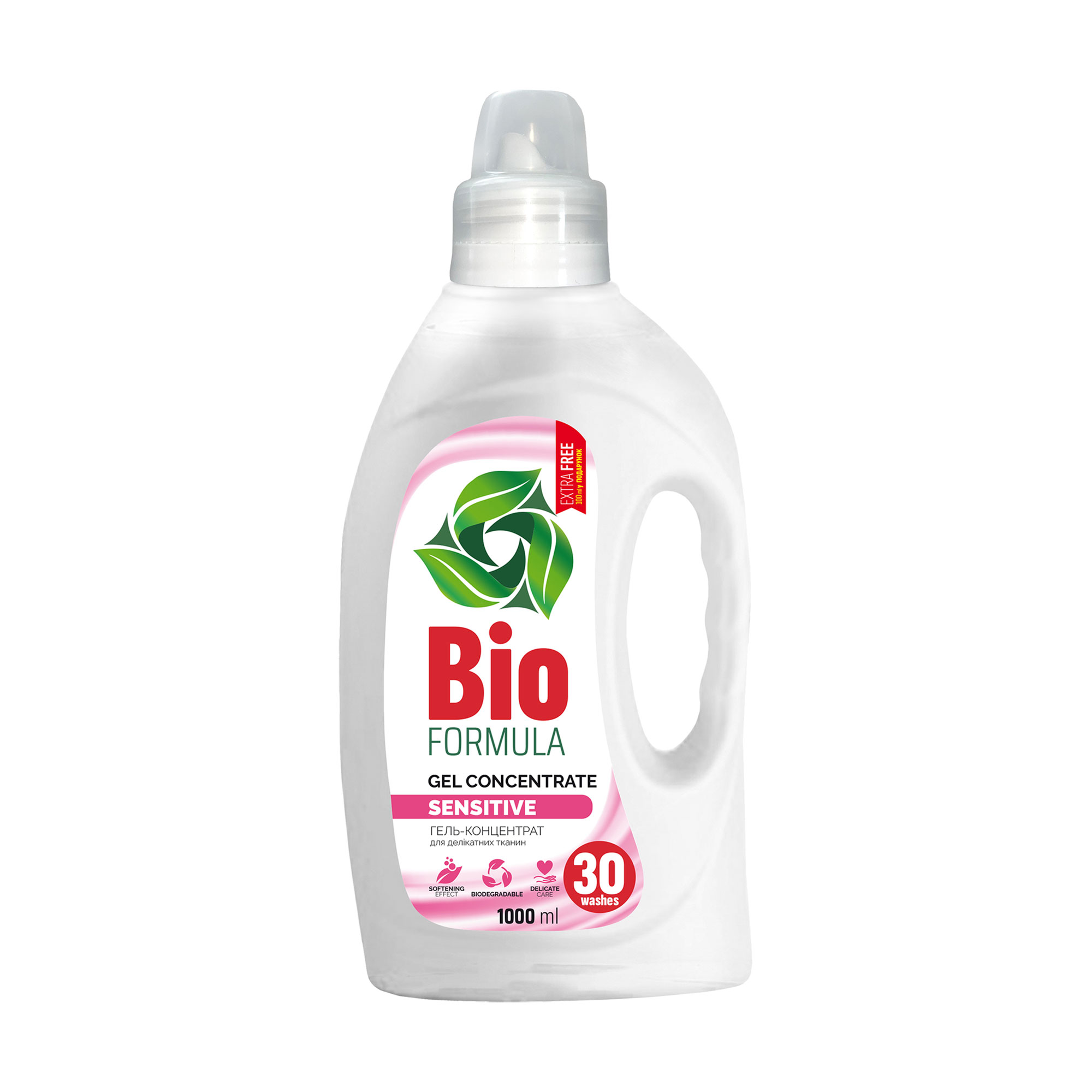 Гель-концентрат для прання BIO Formula Sensitive для делікатних тканин, 30 циклів прання, 1 л